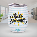 White 12oz Double Wall Stainless Steel Eggball Tumbler (Box 6,12,36)