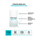 Frosted Beer Mugs for Sublimation 16 oz