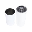 Small White Skinny Steel Tumbler