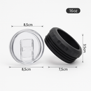 16oz 4-in-1 Sublimation Can Cooler with 2 Lids – White Stainless Steel