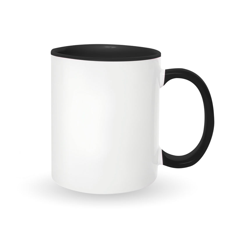 Black mug for sublimation w/white window 11 oz