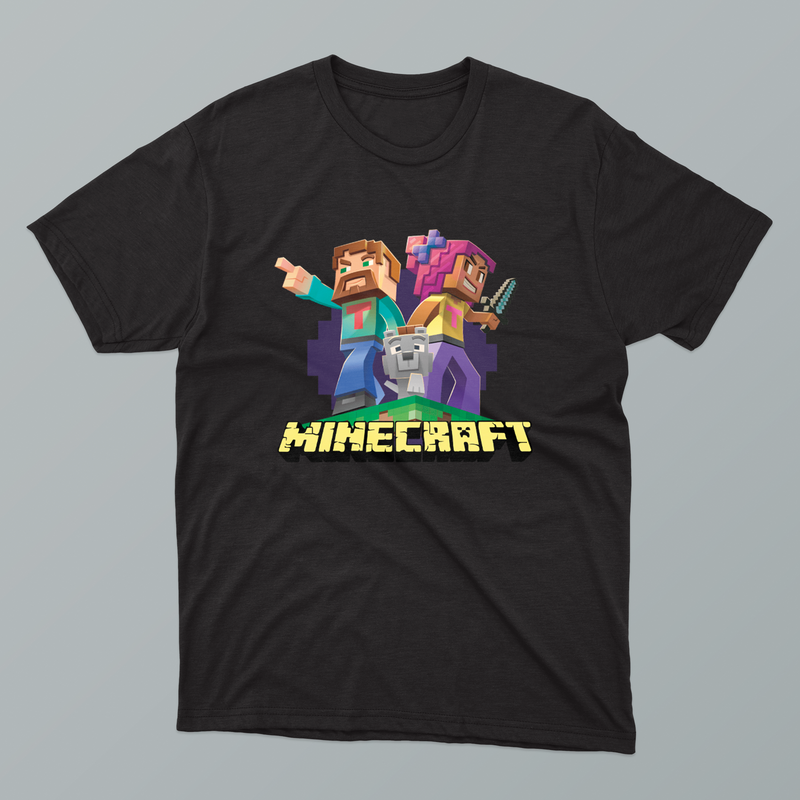 Printed DTF Sheets by Yards - Minecraft 1