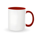 Red velvet mugs inside and on handles for sublimation 11 oz