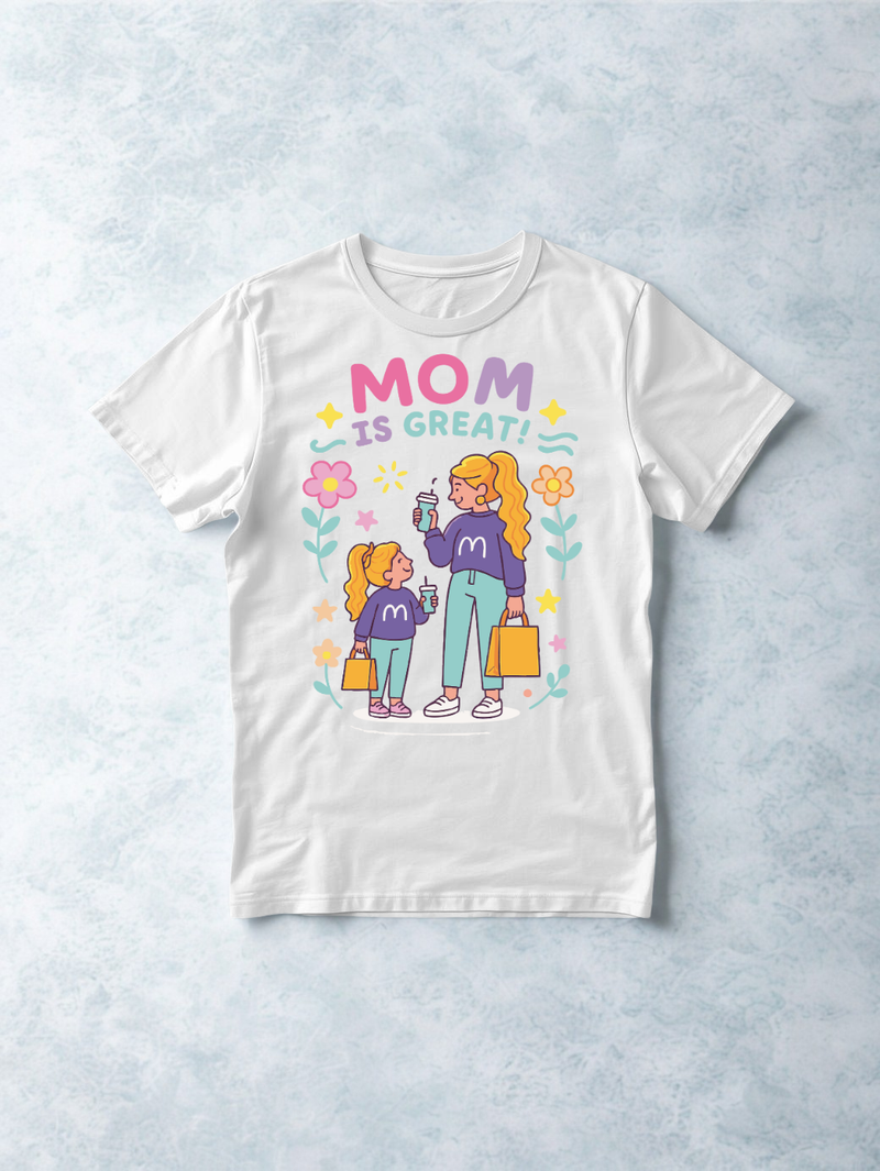 Printed DTF Sheets by Yards - Mom and son