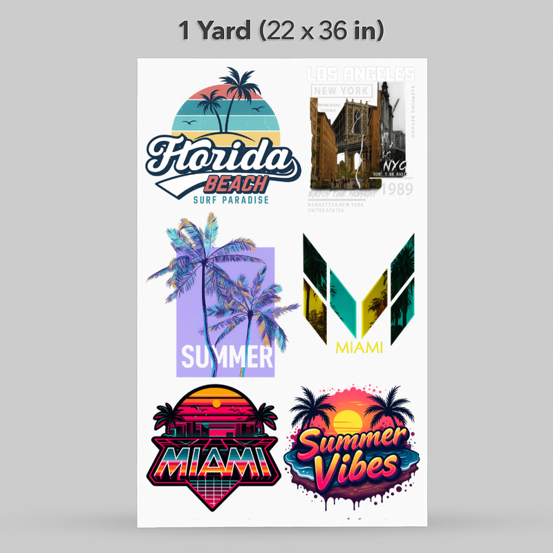 Printed DTF Sheets by Yards - Miami florida