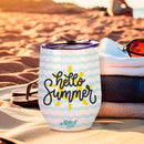 White 12oz Double Wall Stainless Steel Eggball Tumbler (Box 6,12,36)