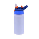 Aluminum Children's Bottle of 500ml - White color with colored lid