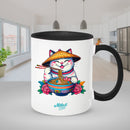 Black mugs inside and on handles for sublimation 11 oz