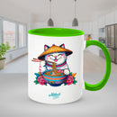 Light green mugs inside and on handles for sublimation 11 oz