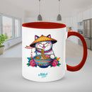 Red velvet mugs inside and on handles for sublimation 11 oz