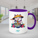 Purple mugs inside and on handles for sublimation 11 oz