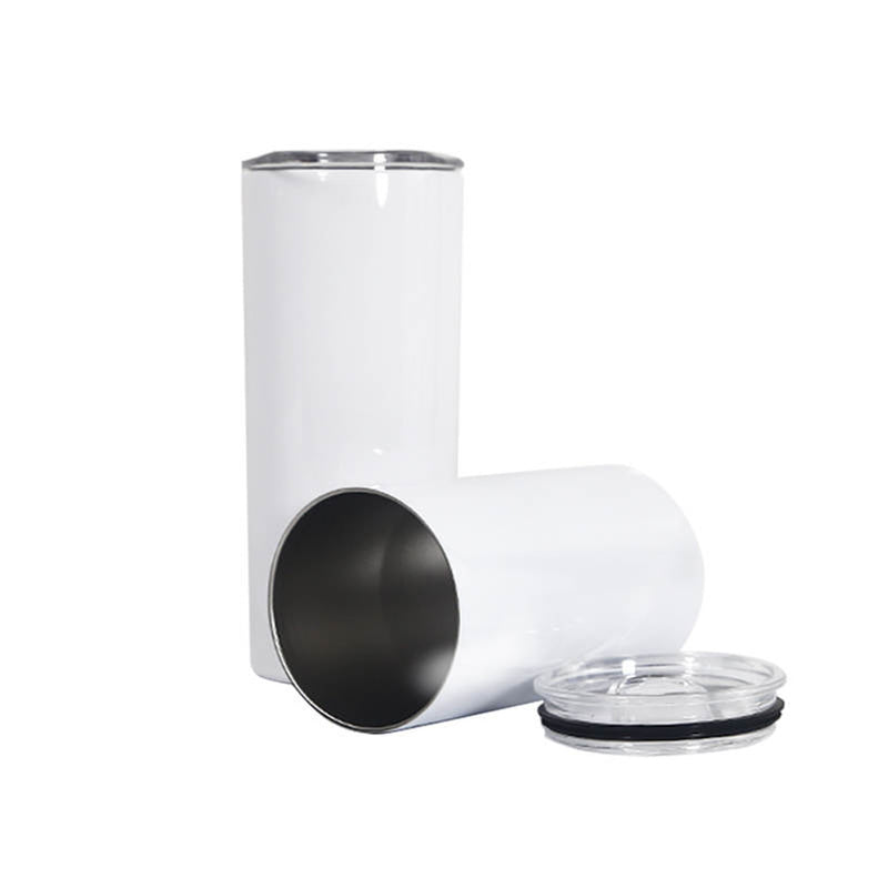 Small White Skinny Steel Tumbler