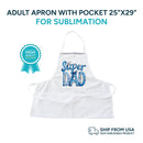 Adult apron with pocket 25"x29"
