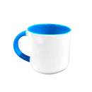 White cup 13 oz cobalt blue round base