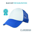 Blue and White Customizable Adult Cap - Perfect for Sublimation Printing