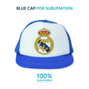 Blue and White Customizable Adult Cap - Perfect for Sublimation Printing