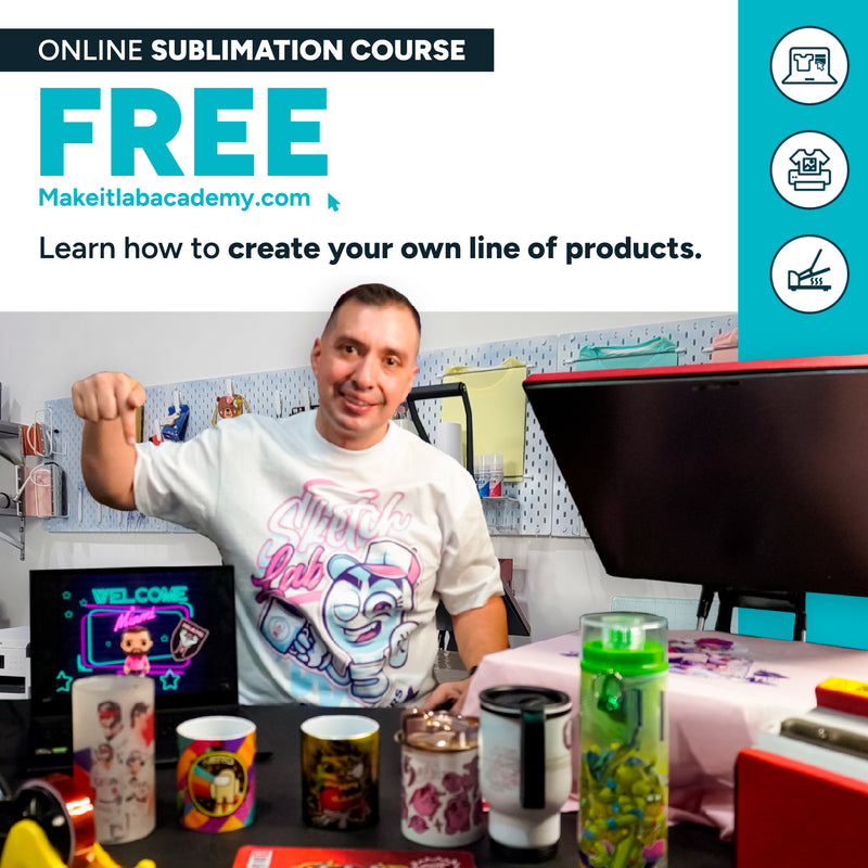 Make It Lab Dye Sublimation Printer + 100 sheet sublimation paper + 1 thermal tape - FREE SHIPPING