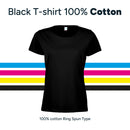Women's Black T-shirt | 100% cotton