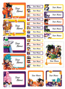 Boys Personalized Name Labels - 28 Stickers UV DTF Printing for Back To School- Waterproof for School Supplies