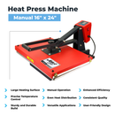 Heat Press Machine Manual 16" x 24"