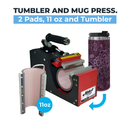 Make it Lab Mug Press Machine 2 in 1 (for 11oz cup and 750 ml) Tumbler and mug press: 2 pads, 11oz and tumbler