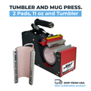 Make it Lab Mug Press Machine 2 in 1 (for 11oz cup and 750 ml) Tumbler and mug press: 2 pads, 11oz and tumbler