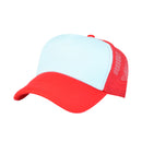 Red and White Customizable Adult Cap - Perfect for Sublimation Printing