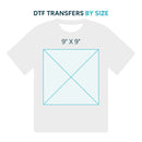 Same Day Printing | DTF Transfers By Size