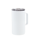 White Stainless Steel Tumbler with Handle 20oz
