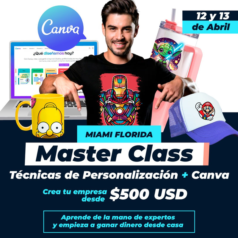 Combo Cursos Tecnicas de Personalización + Canva