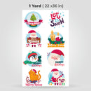 Printed DTF Sheets by Yards -  Christmas 3