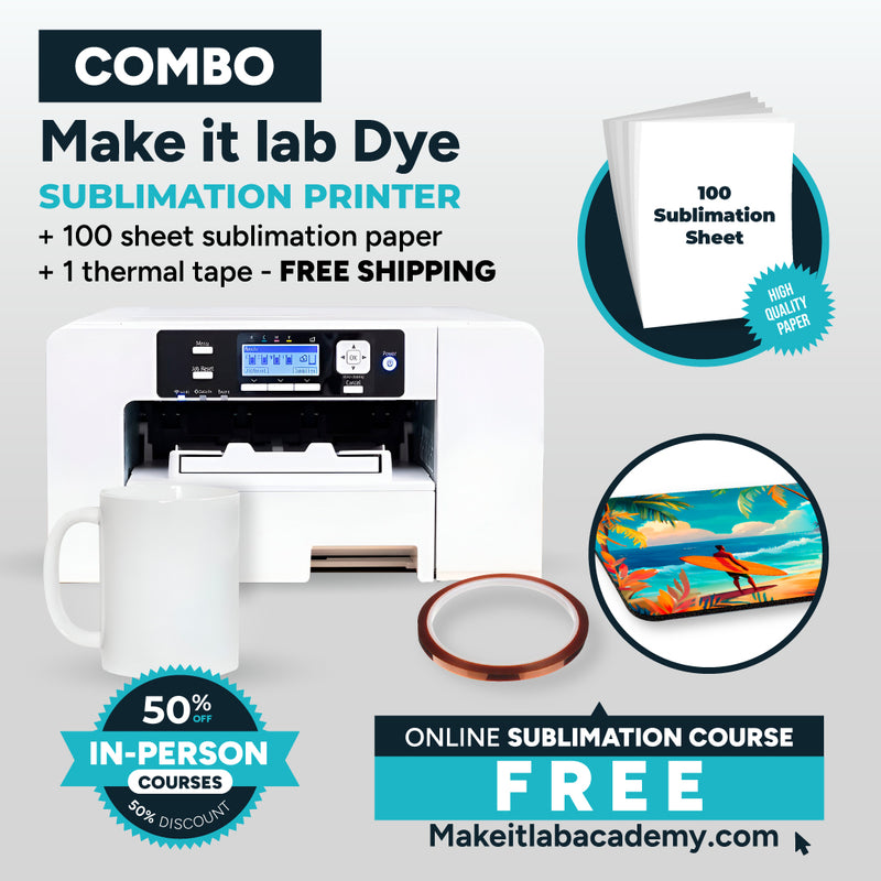 Make It Lab Dye Sublimation Printer + 100 sheet sublimation paper + 1 thermal tape - FREE SHIPPING