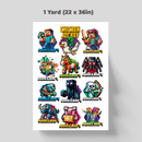 Printed DTF Sheets by Yards - Minecraft 1