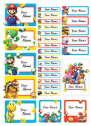 Boys Personalized Name Labels - 28 Stickers UV DTF Printing for Back To School- Waterproof for School Supplies