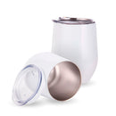White 12oz Double Wall Stainless Steel Eggball Tumbler (Box 6,12,36)