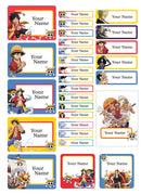 Boys Personalized Name Labels - 28 Stickers UV DTF Printing for Back To School- Waterproof for School Supplies