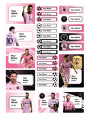 Boys Personalized Name Labels - 28 Stickers UV DTF Printing for Back To School- Waterproof for School Supplies