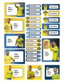 Boys Personalized Name Labels - 28 Stickers UV DTF Printing for Back To School- Waterproof for School Supplies