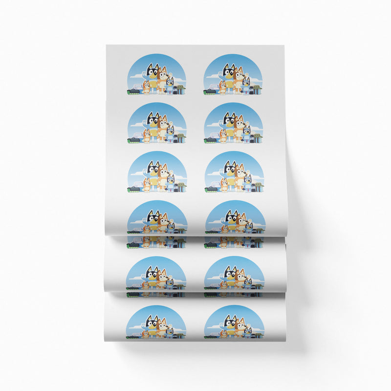 Printed DTF Sheets by Yards - Bluey design 1