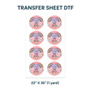 Printed DTF Sheets by Yards - Cute design 2
