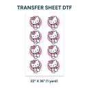 Printed DTF Sheets by Yards - Hello Kitty