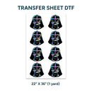 Printed DTF Sheets by Yards -  Dark Vader