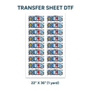 Printed DTF Sheets by Yards - One Piece Logo