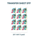 Printed DTF Sheets by Yards - Princess design 2