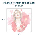 Printed DTF Sheets by Yards - Taylor Swift design 1