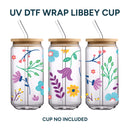 UV DTF WRAP LIBBEY CUP - Flowers