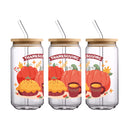 UV DTF WRAP LIBBEY CUP -  Thanksgiving design 1