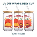 UV DTF WRAP LIBBEY CUP -  Thanksgiving design 1