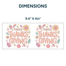 UV DTF WRAP LIBBEY CUP -  Thanksgiving design 3