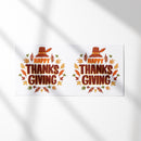 UV DTF WRAP LIBBEY CUP -  Thanksgiving design 6